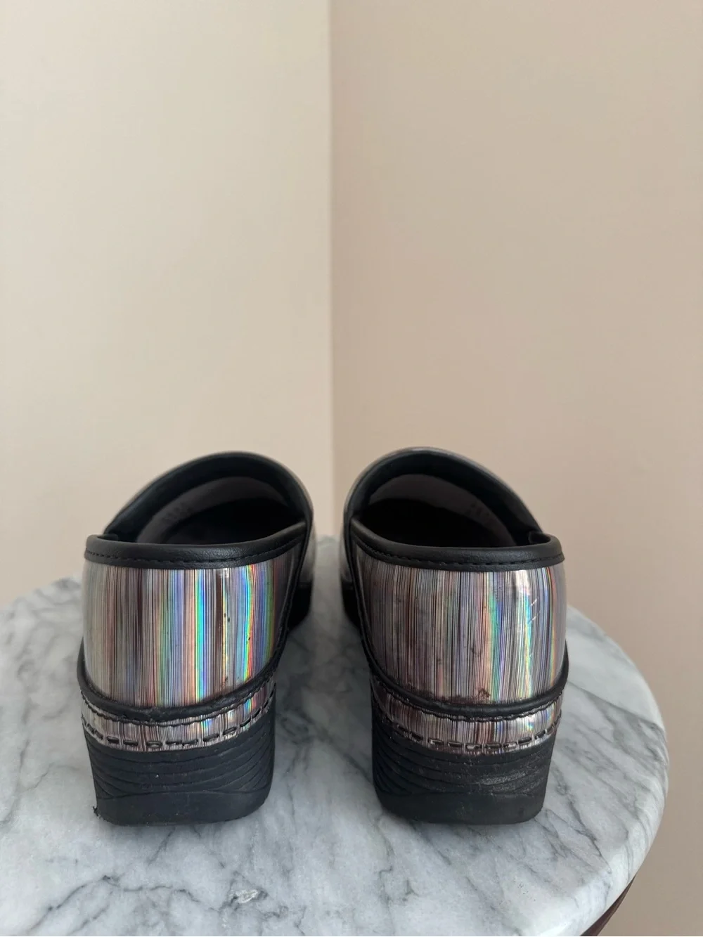 Dansko Professional LT Pro Prism Metallic Leather Slip On Clogs Size 9 US 39 EU - Picture 4 of 7